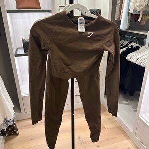 Gymshark Vital Seamless 2.0 Matching Set in Espresso Marl